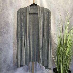 Coldwater Creek Heather Gray Open Front Cardigan Sweater Sz 2X